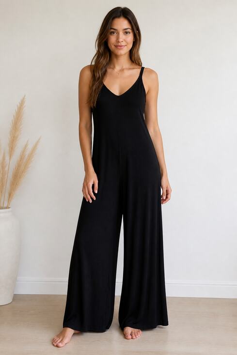 Athleta Pants - Athleta Black Sleeveless V-Neck Romper XS